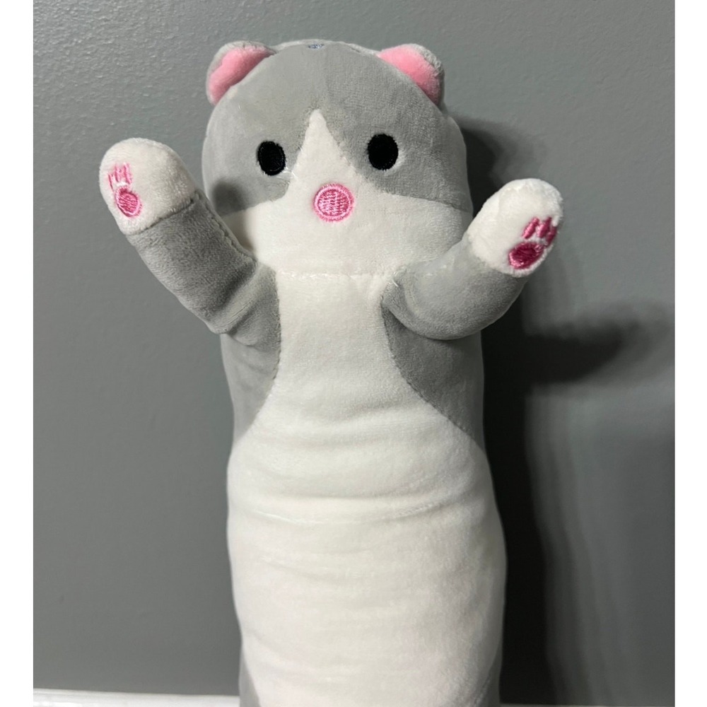 Long Gray Kawaii Kitten Kitty Cat Plush